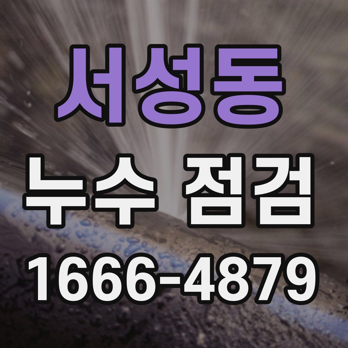 서성동 누수 점검