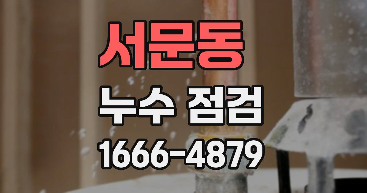 서문동 누수 점검
