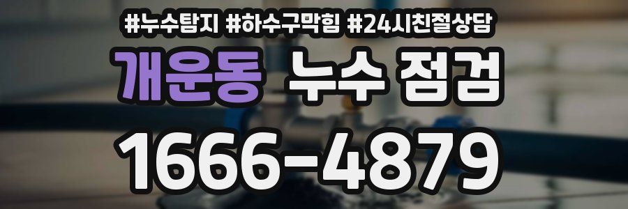 개운동 누수 점검