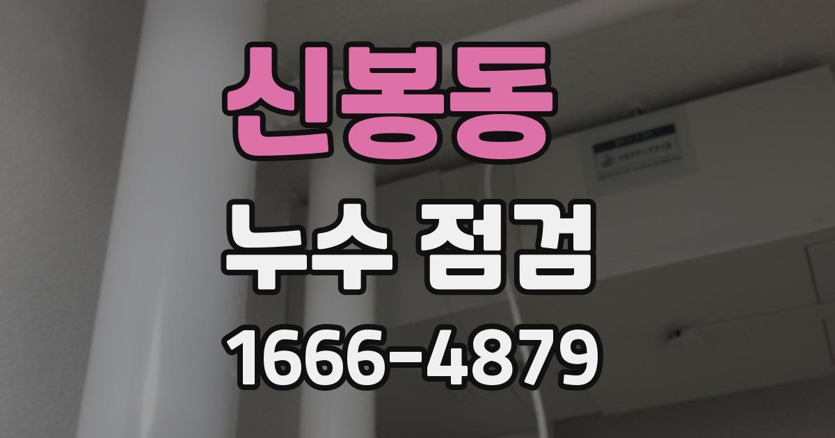 신봉동 누수 점검