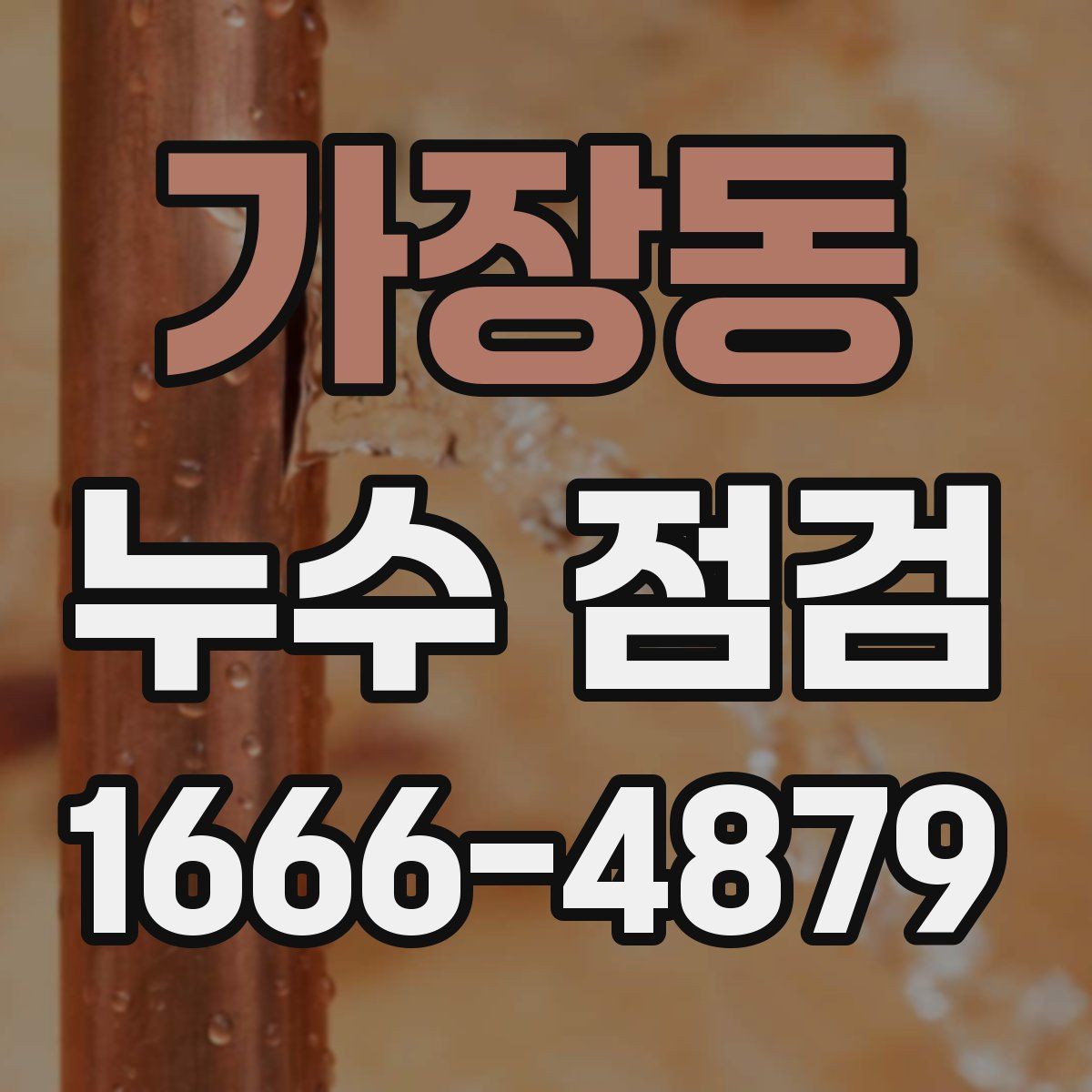 가장동 누수 점검