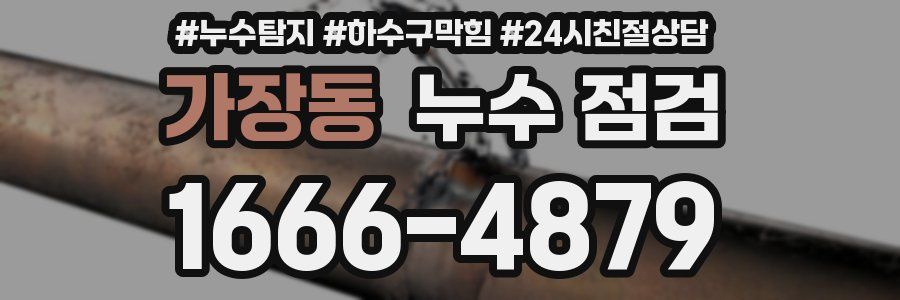 가장동 누수 점검