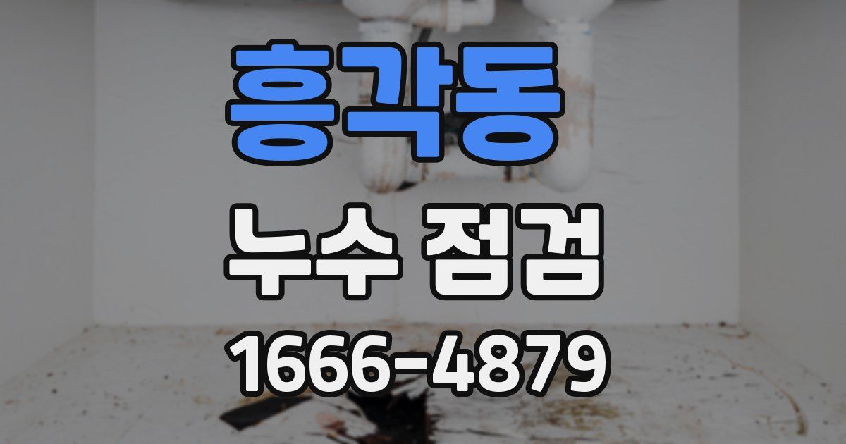 흥각동 누수 점검