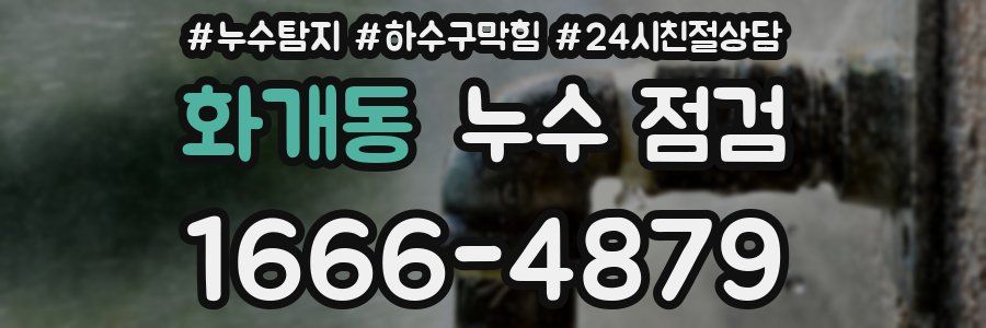 화개동 누수 점검