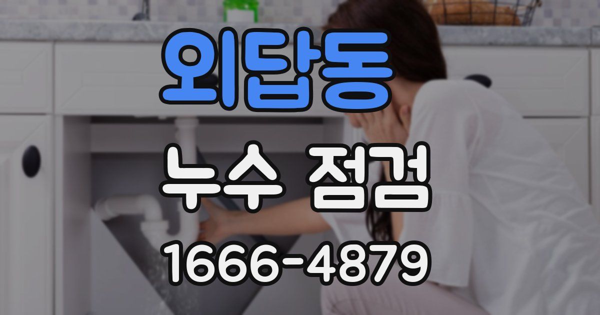 외답동 누수 점검