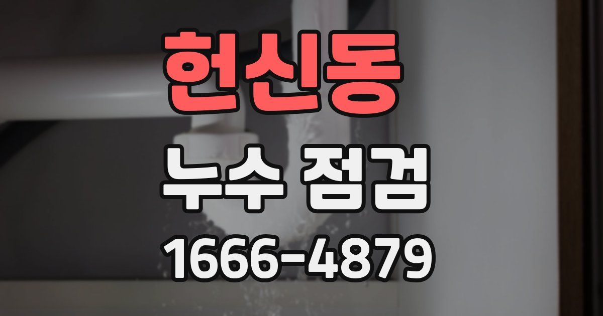 헌신동 누수 점검