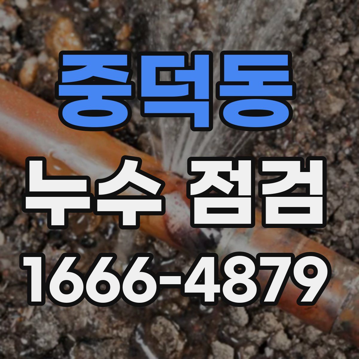 중덕동 누수 점검