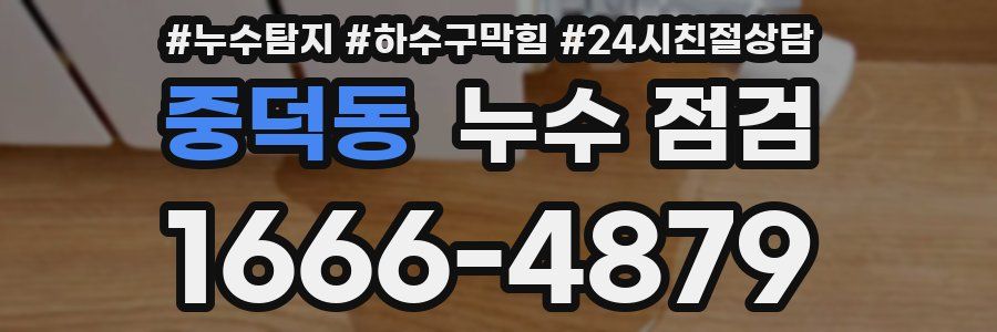 중덕동 누수 점검