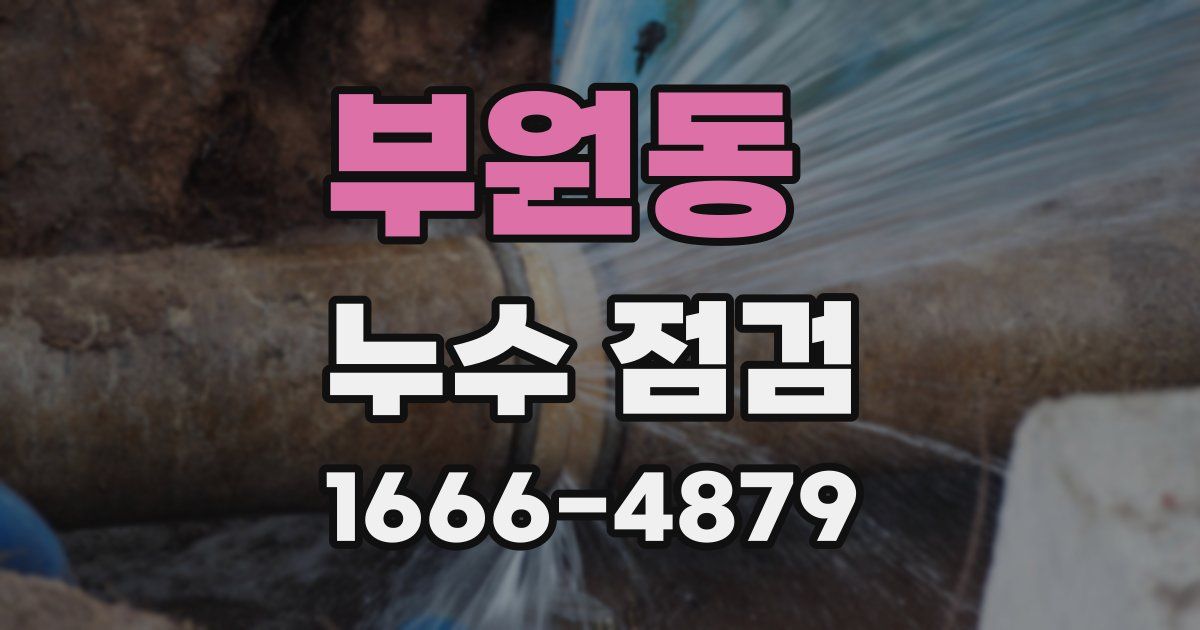 부원동 누수 점검