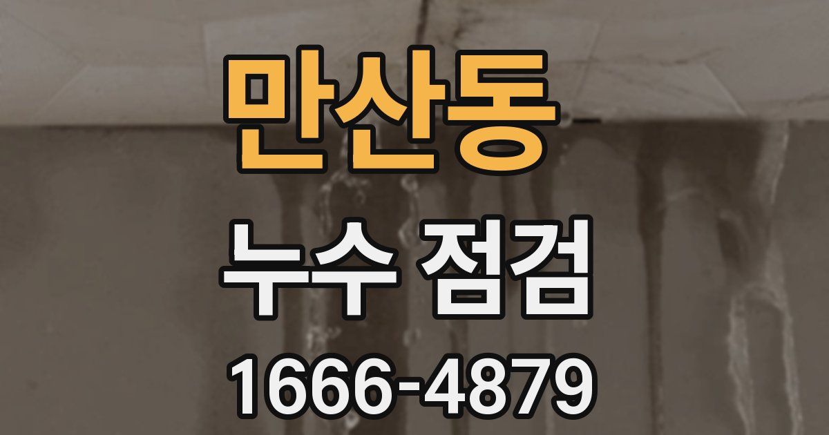 만산동 누수 점검
