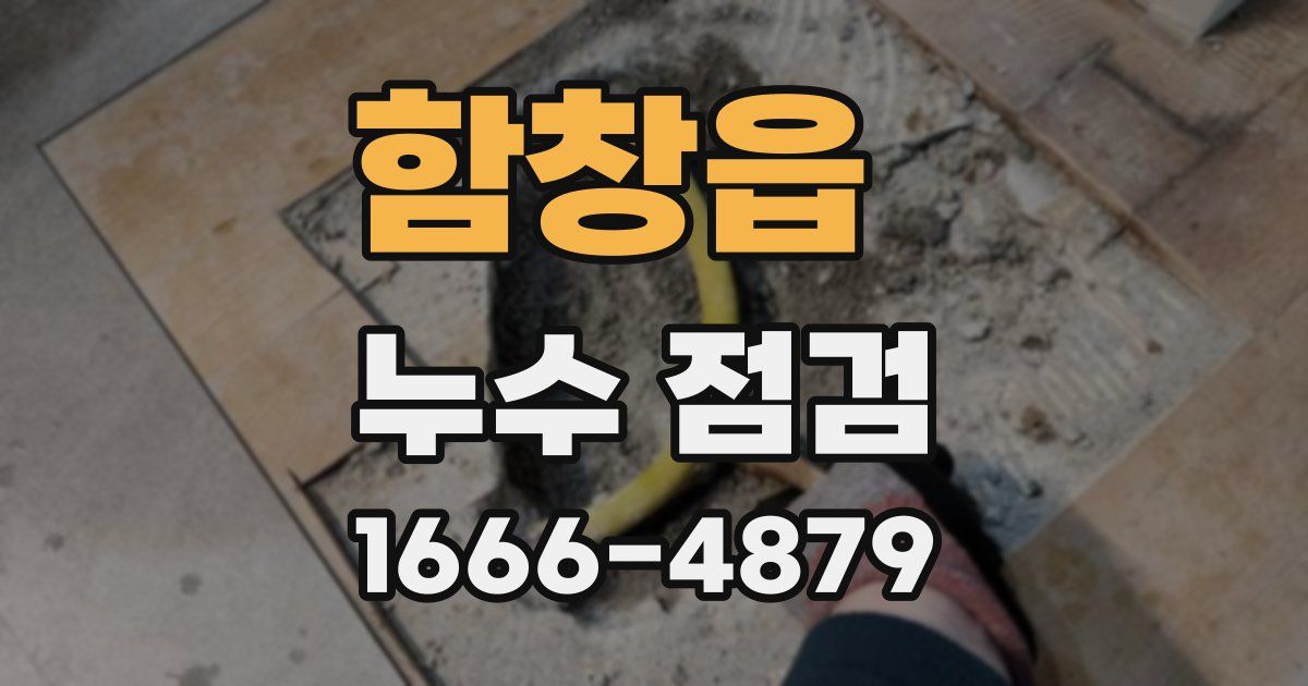 함창읍 누수 점검