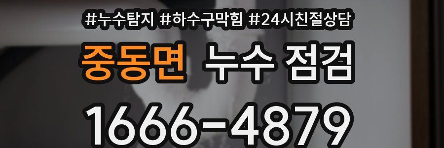 중동면 누수 점검