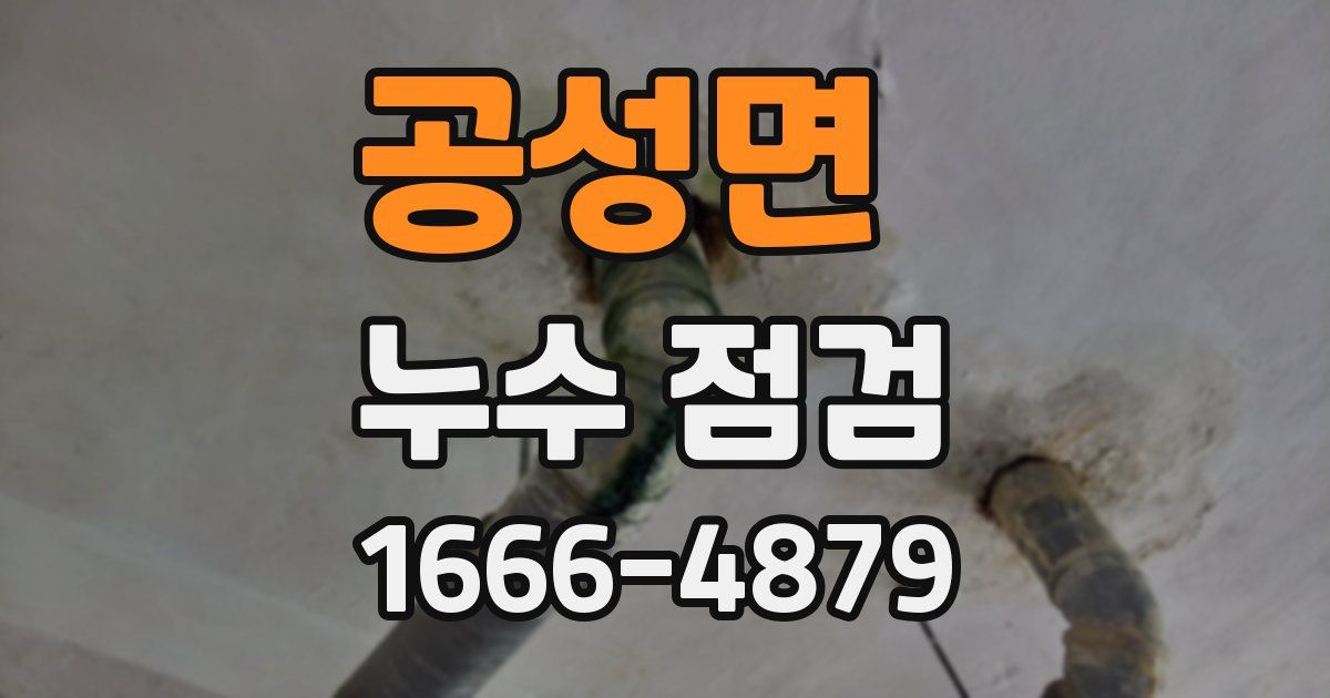 공성면 누수 점검