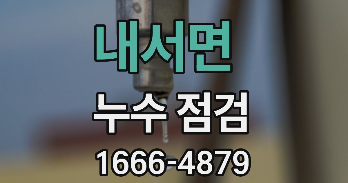 내서면 누수 점검