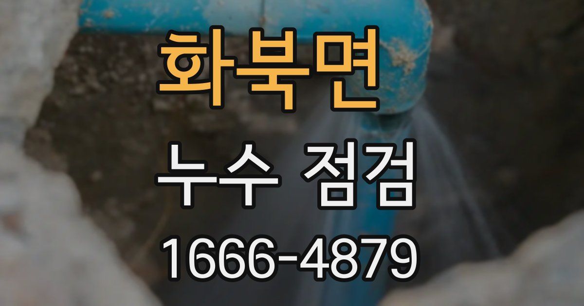 화북면 누수 점검