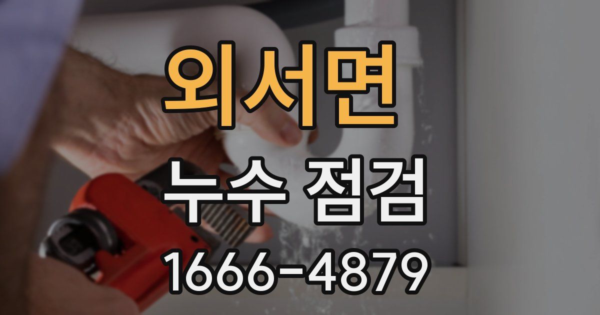 외서면 누수 점검