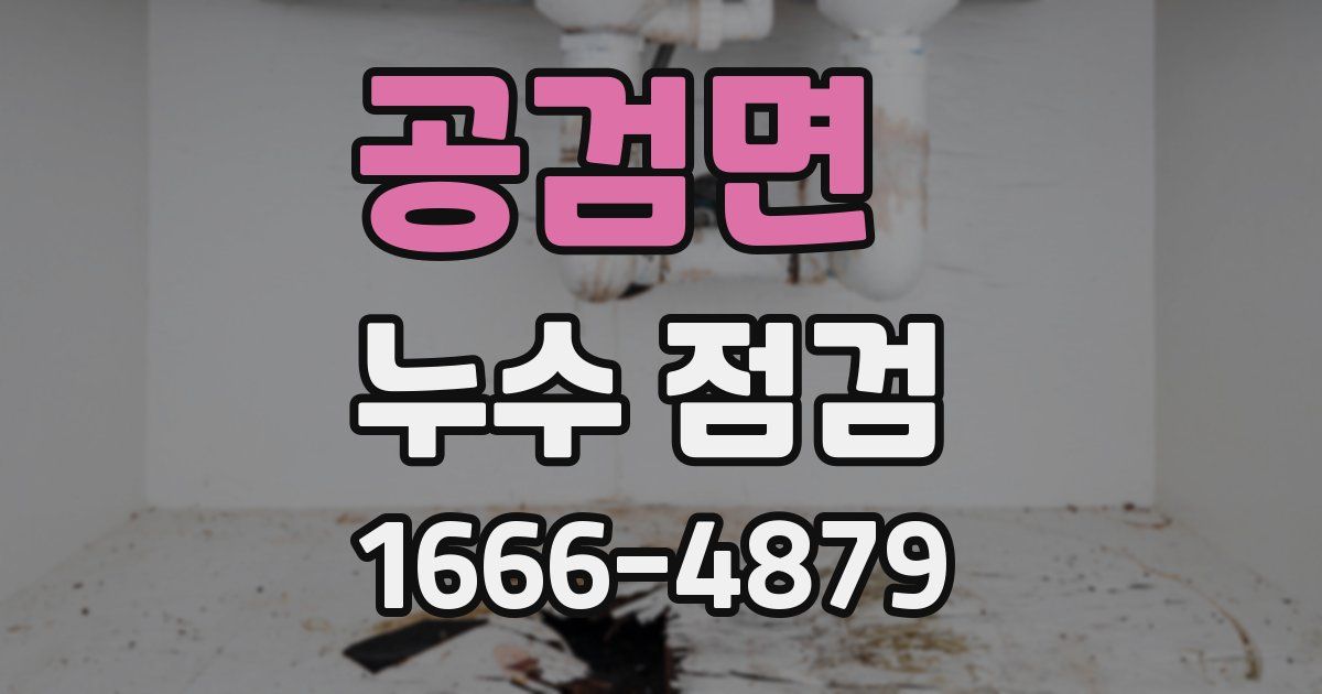 공검면 누수 점검