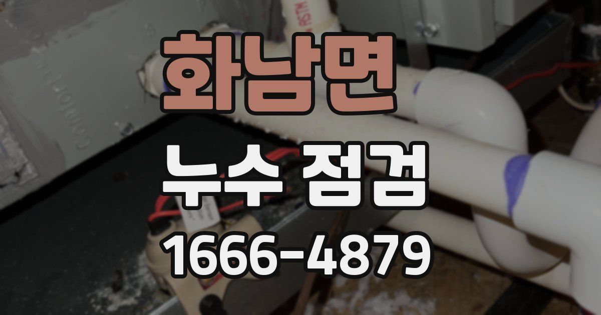 화남면 누수 점검