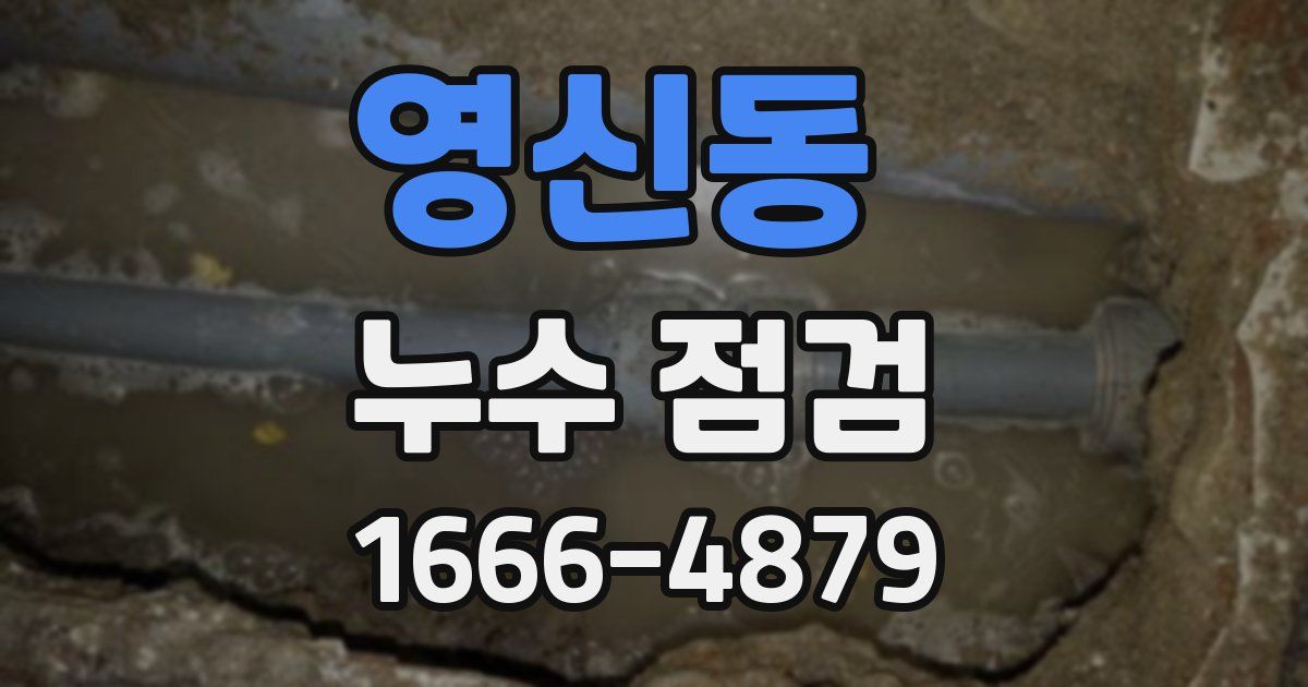 영신동 누수 점검