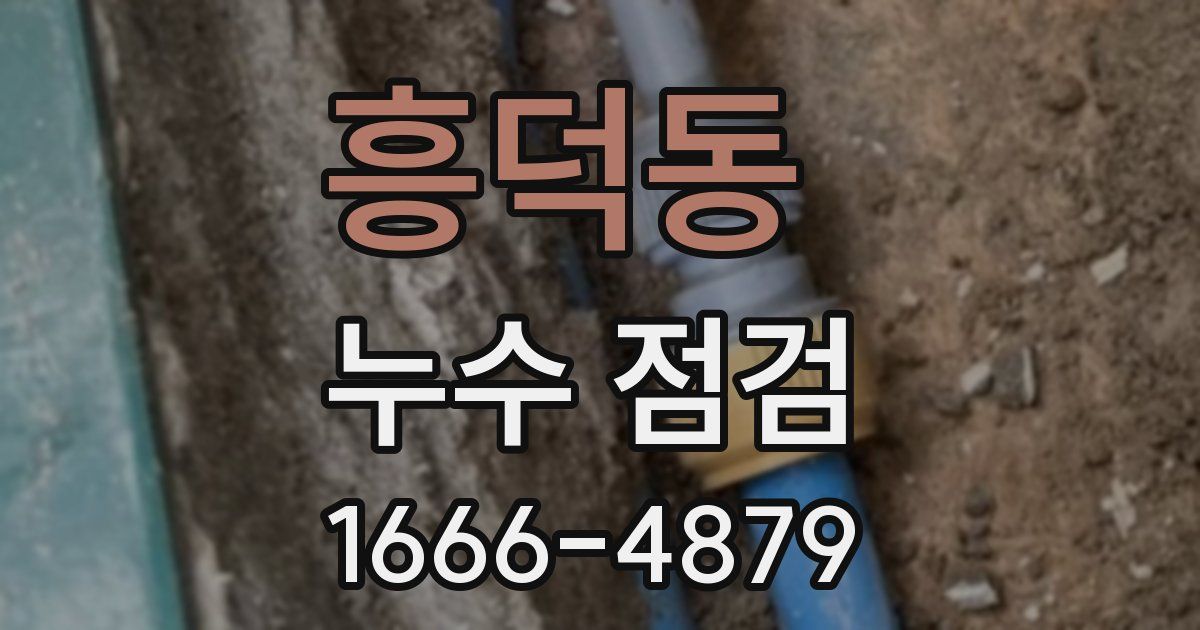 흥덕동 누수 점검
