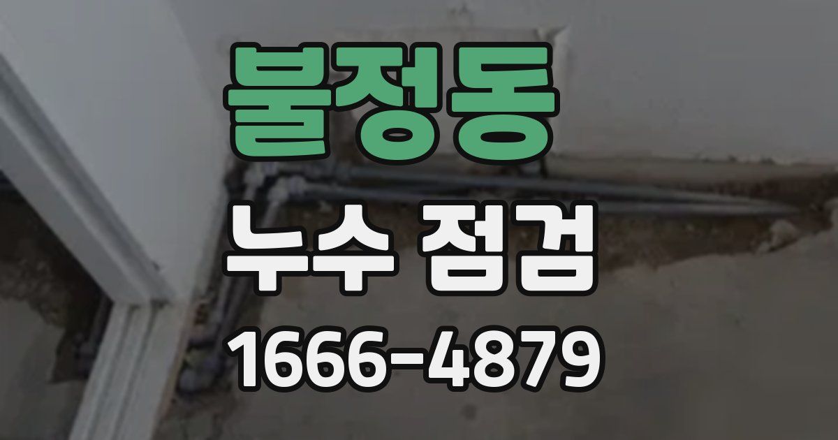 불정동 누수 점검