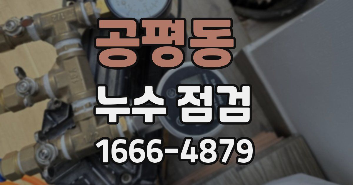 공평동 누수 점검