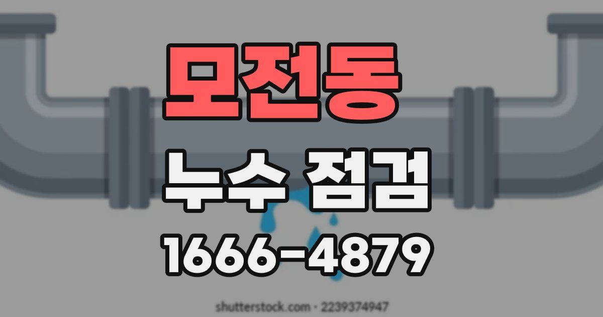 모전동 누수 점검