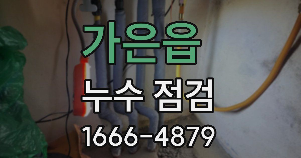 가은읍 누수 점검