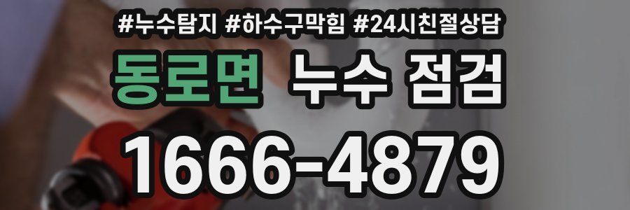 동로면 누수 점검