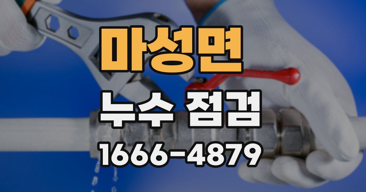 마성면 누수 점검