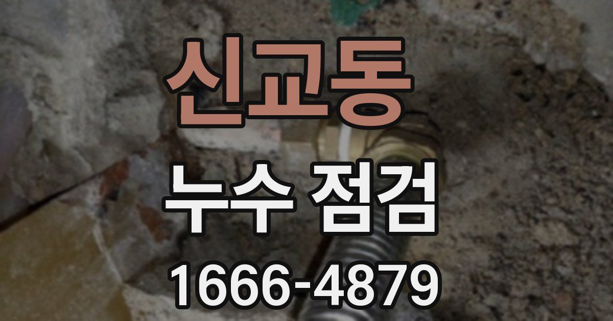 신교동 누수 점검