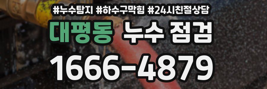 대평동 누수 점검