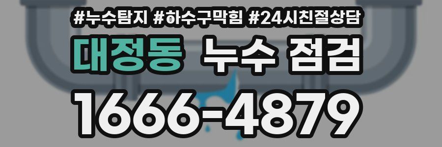 대정동 누수 점검