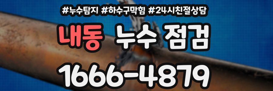 내동 누수 점검