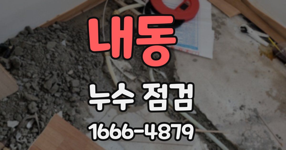 내동 누수 점검