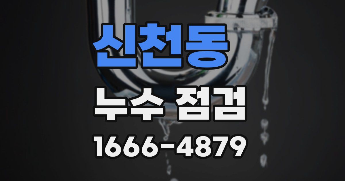 신천동 누수 점검