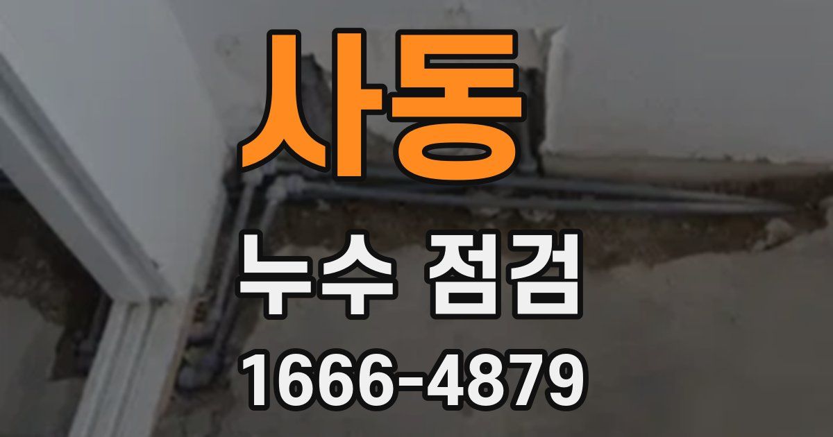 사동 누수 점검