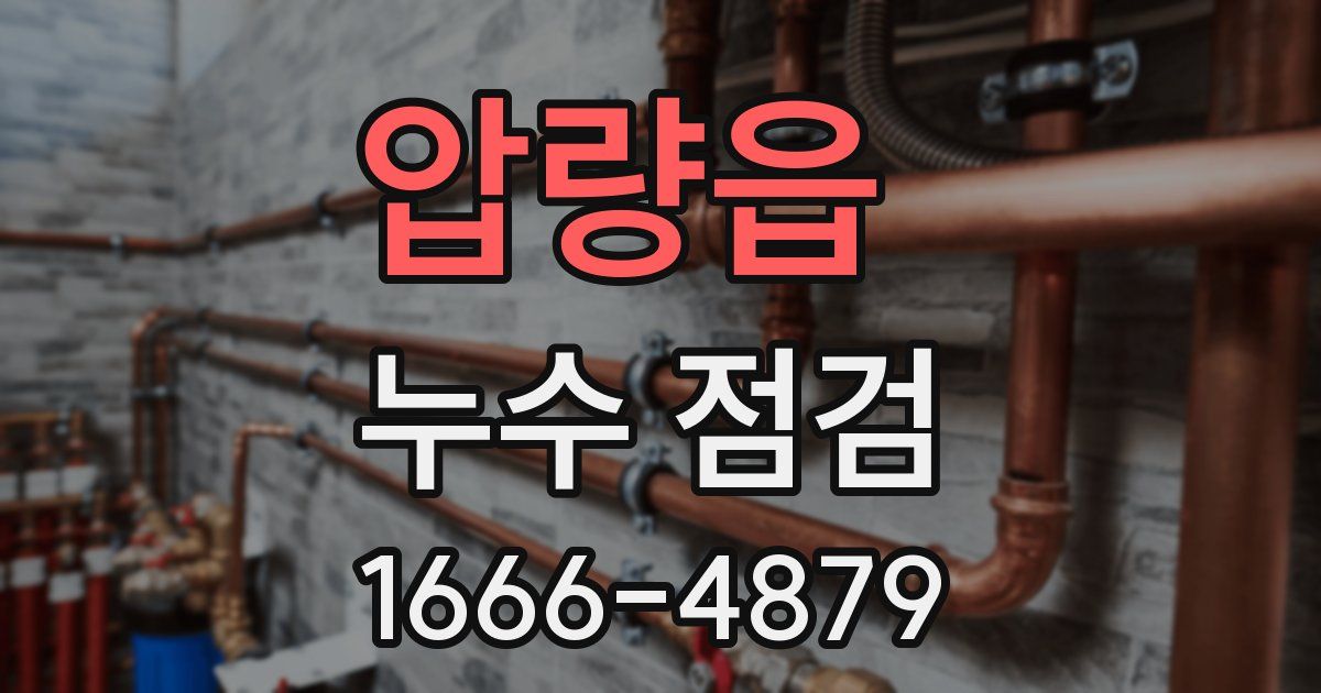 압량읍 누수 점검