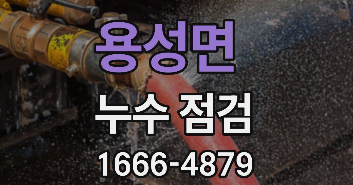 용성면 누수 점검