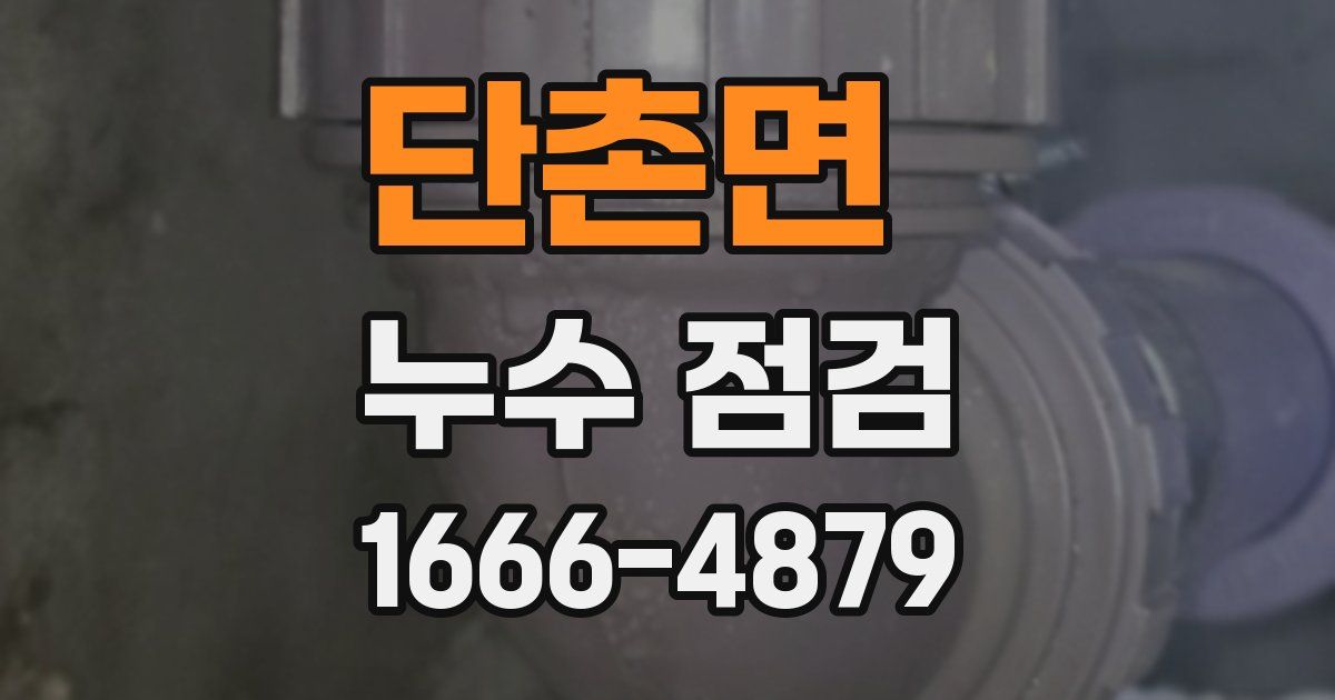 단촌면 누수 점검