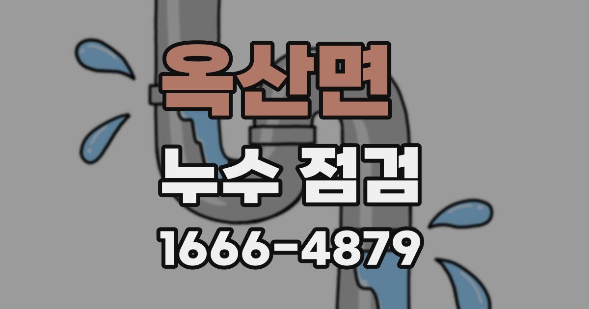 옥산면 누수 점검