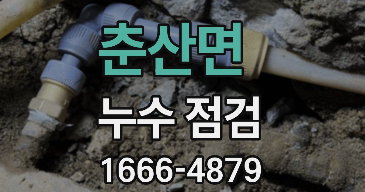 춘산면 누수 점검