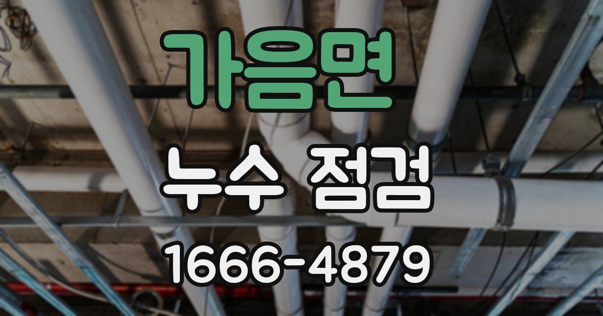 가음면 누수 점검