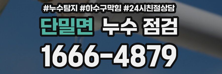 단밀면 누수 점검