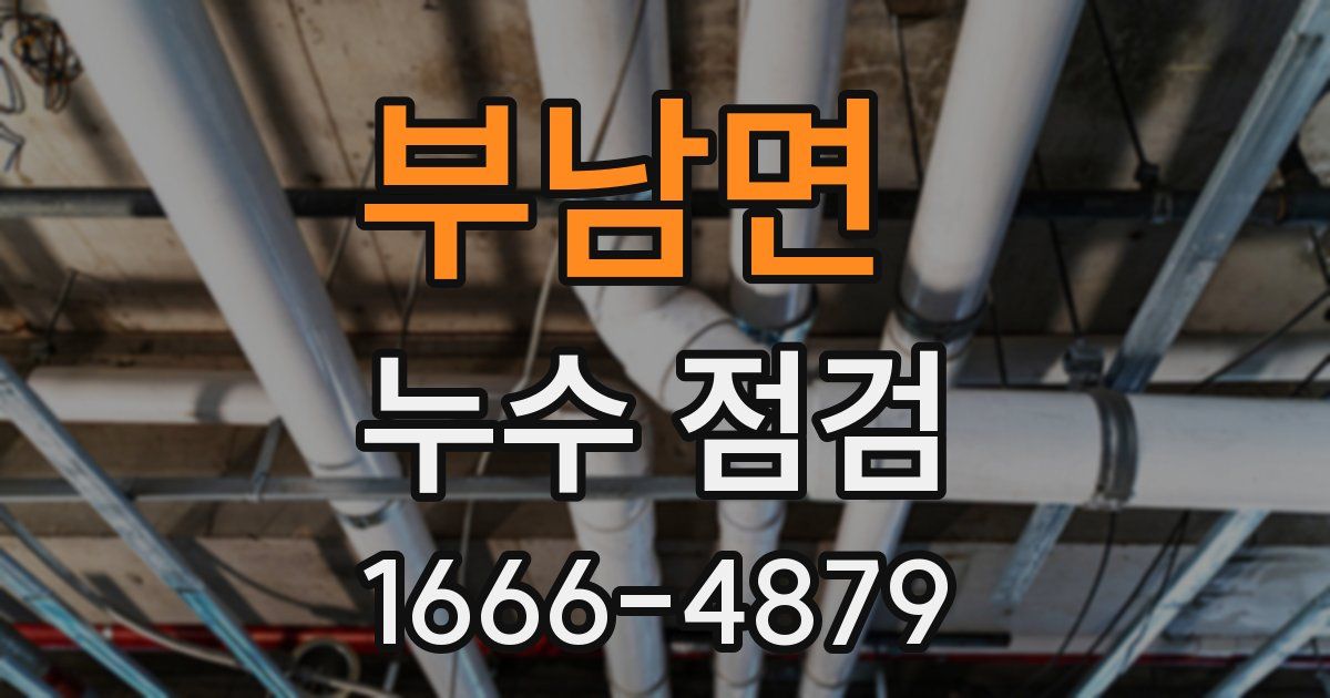 부남면 누수 점검