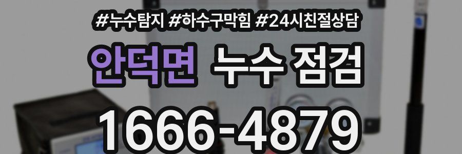 안덕면 누수 점검