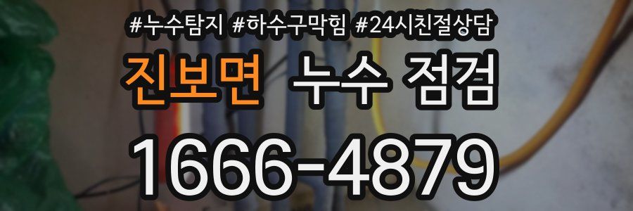 진보면 누수 점검