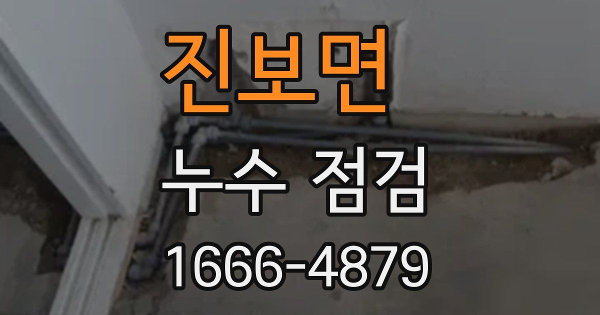 진보면 누수 점검