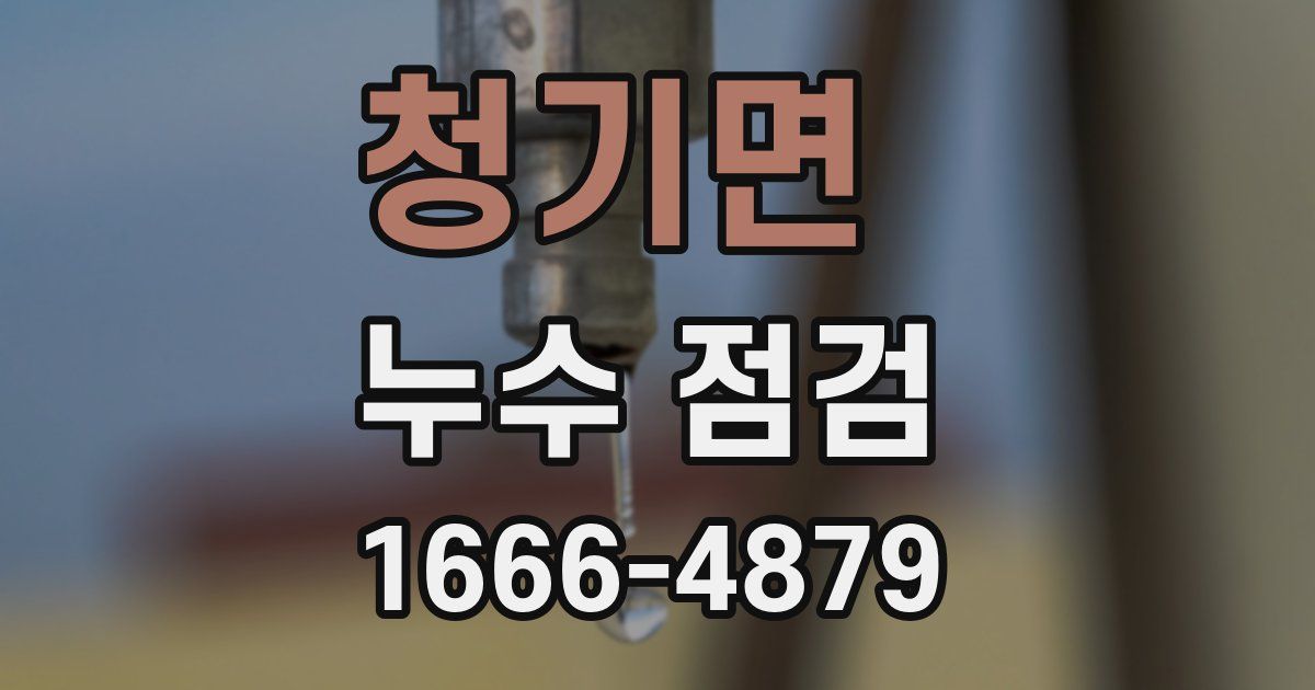 청기면 누수 점검