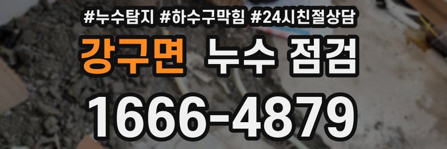 강구면 누수 점검